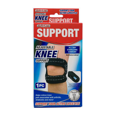 super- aid adjustable knee support- black -- 48 per case