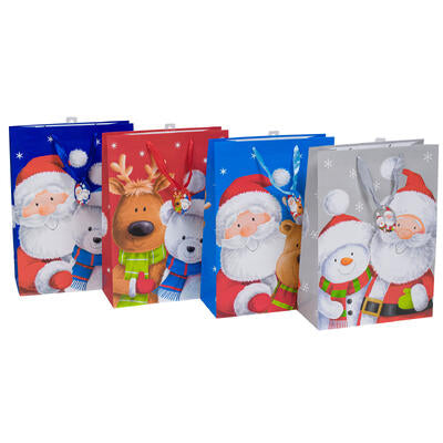 friends of santa gift bag- x- large- 4 assortments -- 48 per case