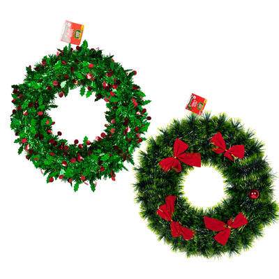 christmas wreath- 11.81 - 2 assortments -- 24 per case