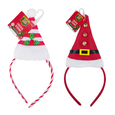 christmas headband- 2 assorted designs -- 24 per case