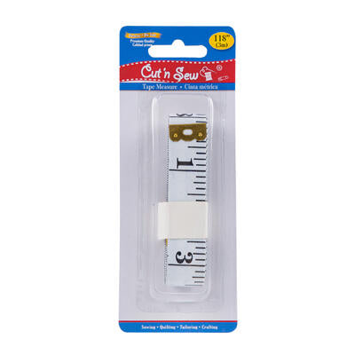 cut n sew tape measures- 1.18x0.78 - white -- 48 per case