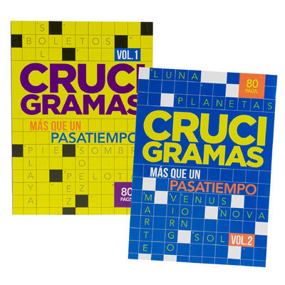 80pg spanish crossword puzzle book- 2 assortments -- 48 per case