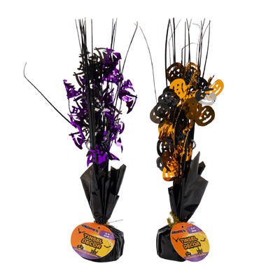 halloween tinsel centerpiece decor- 12.5 -- 24 per case