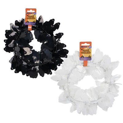 halloween tinsel garland ghost and skeleton decor -- 36 per case