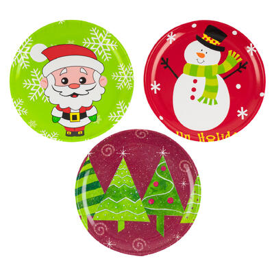 christmas plate- 10 - 3 assortments -- 24 per case