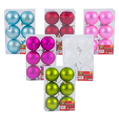 christmas 6pc ball ornament as is -- 36 per case