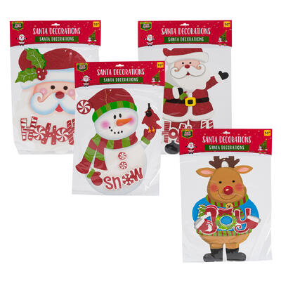 christmas santa face decor- 10 -- 36 per case