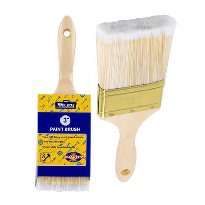 deluxe paintbrush with wooden handle - 3 h -- 36 per case