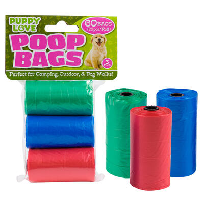 3pc 20ct pet waste bag -- 48 per case