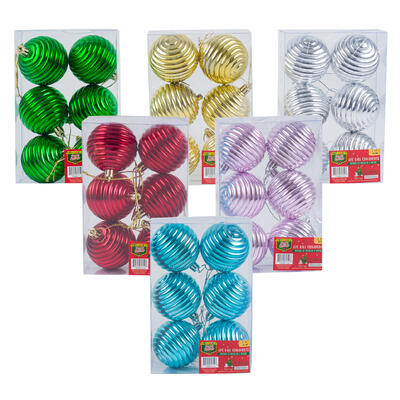 christmas 6pc ball ornament- 2.3 -- 36 per case