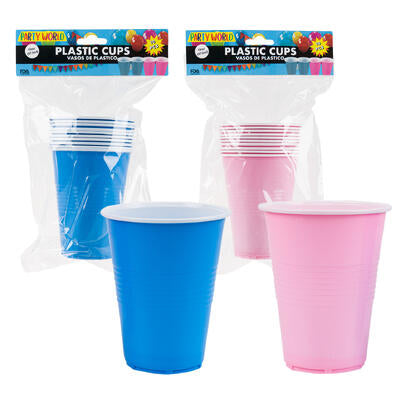 party world 10pk plastic cup- 16oz- light blue and -- 24 per case