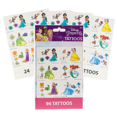 disney princess 4 sheet 96pc tattoo set -- 48 per case