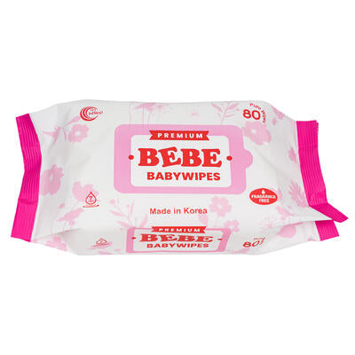 80ct pink premium baby wipes -- 24 per case