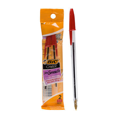 pens 2pk med red bic -- 144 per case