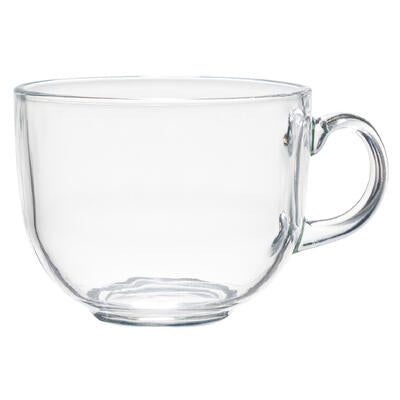 cappuccino mug 16.9oz clear -- 12 per case