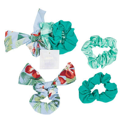 hair scrunchies set 3pc floral -- 72 per case