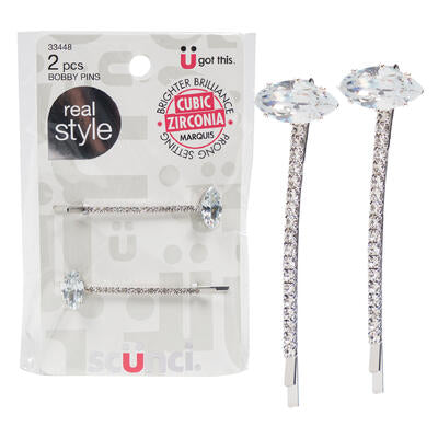 hair bobby pin set 2pc silver -- 300 per case