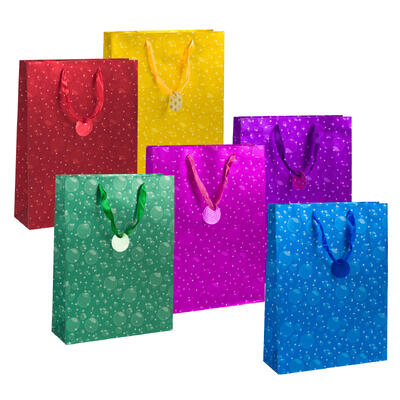 gift bag lrg bubble glitter -- 72 per case