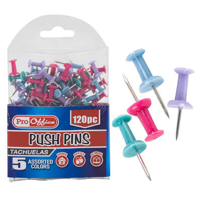 push pin set 120pc 1 -- 48 per case