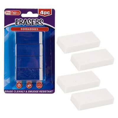 eraser 4pc 2 white -- 72 per case