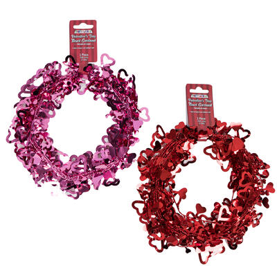 decor 25ft valentine garland2a -- 48 per case