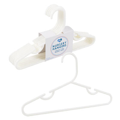 hangers 8pk kids plstc wht -- 24 per case