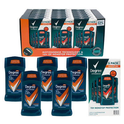 deodorant 2.7oz 5pk degree adv -- 18 per case