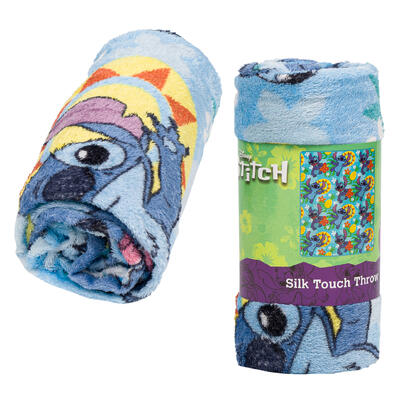 throw 40 x50 lilo stitch silk -- 12 per case