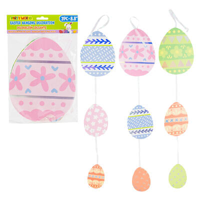 easter hanging decor 3pc 8.8 e -- 48 per case