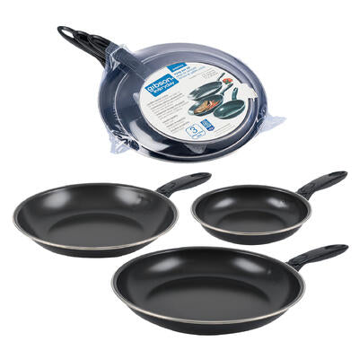 fry pan set 3pcblack cs -- 6 per case