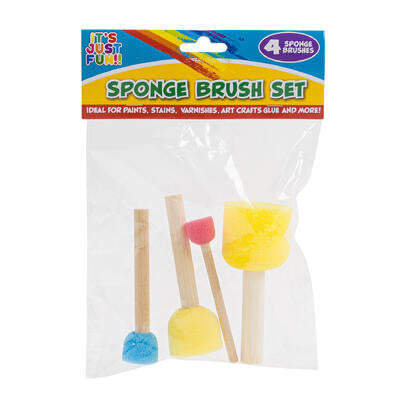 brush set 4pc sponge asst clrs -- 48 per case