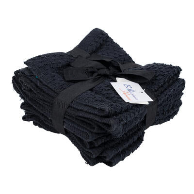 wash cloth 6pk black -- 54 per case