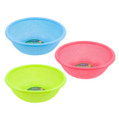 colander 16 plstc 3ast clrs -- 36 per case