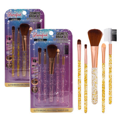 cosmetic brush set 5pc 2ast cl -- 36 per case