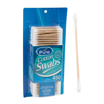 cotton swab 450pc wooden stick -- 36 per case