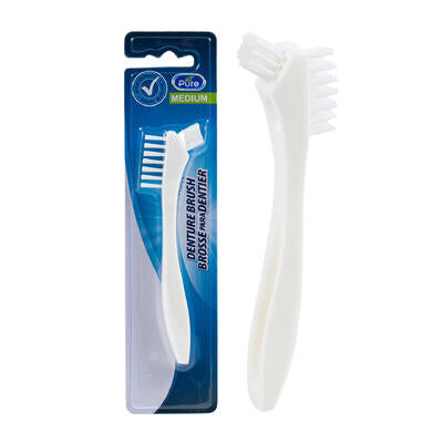 denture toothbrush white -- 36 per case