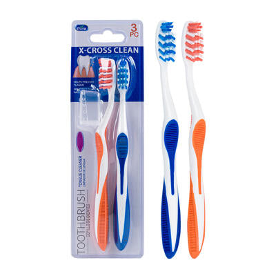 toothbrush 3pc w cover 2assorted c -- 36 per case