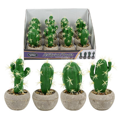 artificial plant 5 sm cactus a -- 48 per case