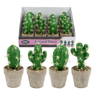 artificial plant 8 med cactus -- 48 per case