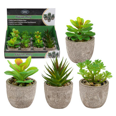 artificial plant 4 succulent a -- 48 per case