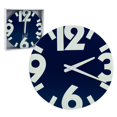 wall clock 14 rnd luminous dia -- 6 per case