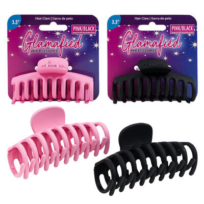 hair claw 3.5 pink black -- 48 per case