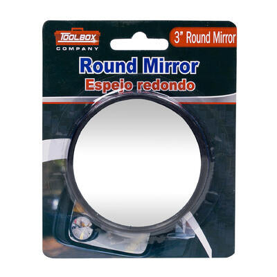 mirror 3 round frame 8cm diam -- 48 per case