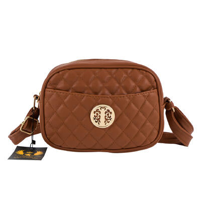 purse w strap quilted brown -- 10 per box