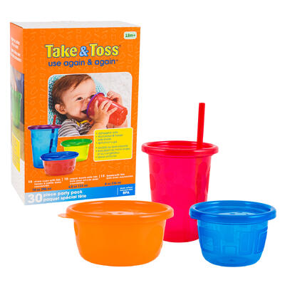 sippy cup set 30pc party pack -- 12 per case