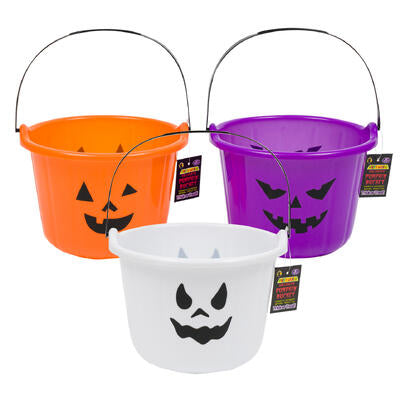 halloween pumpkin bucket- 8 - 3 assortments -- 24 per case