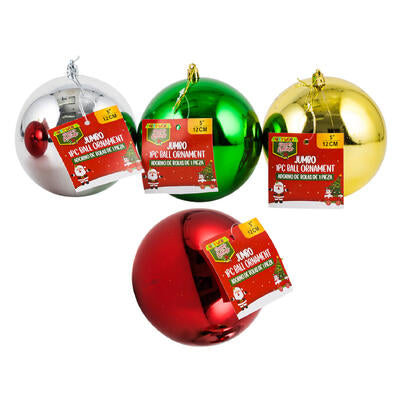 ball ornament 5 shiny 4ast -- 24 per case