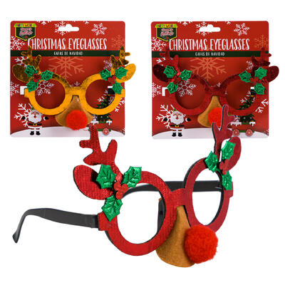 christmas eyeglasses 6 reindee -- 48 per case