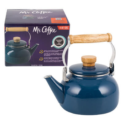 tea kettle 1.5qt s.s. blue woo -- 4 per case