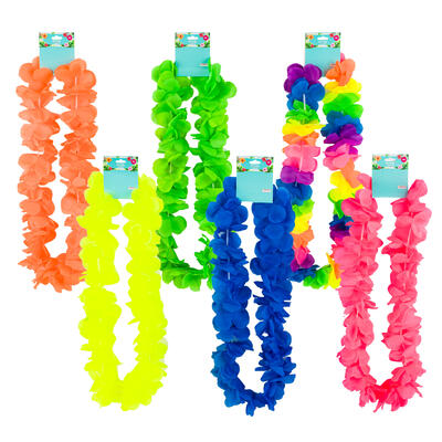 lei luau neon petals 6ast -- 18 per case